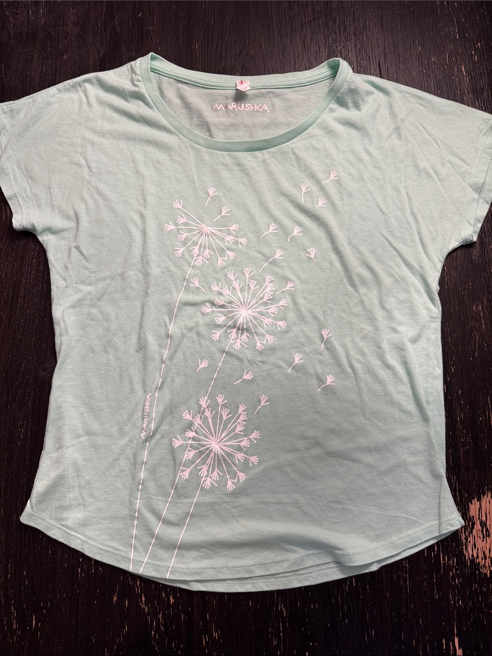 Marushka Mint Short Sleeve Dandelion Graphic Tee